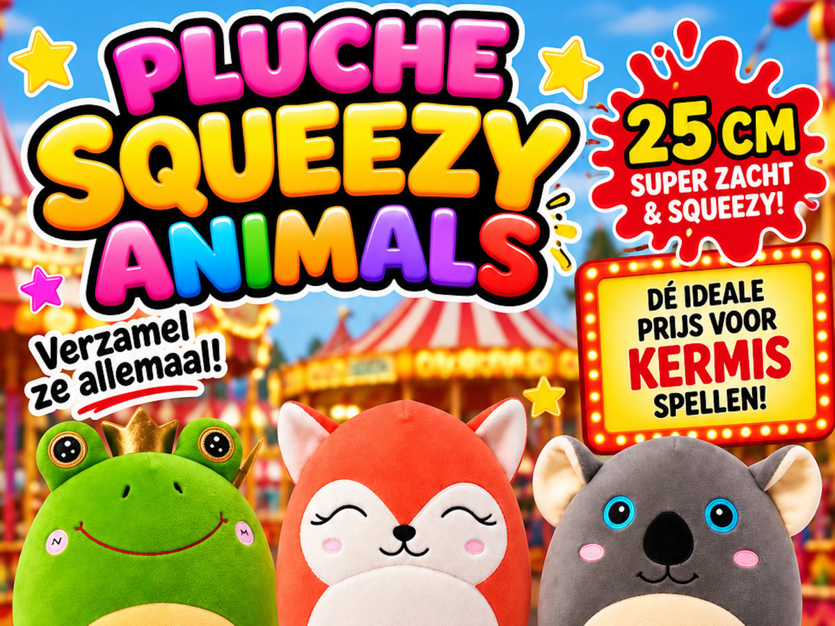 Partij pluche squeezy animals