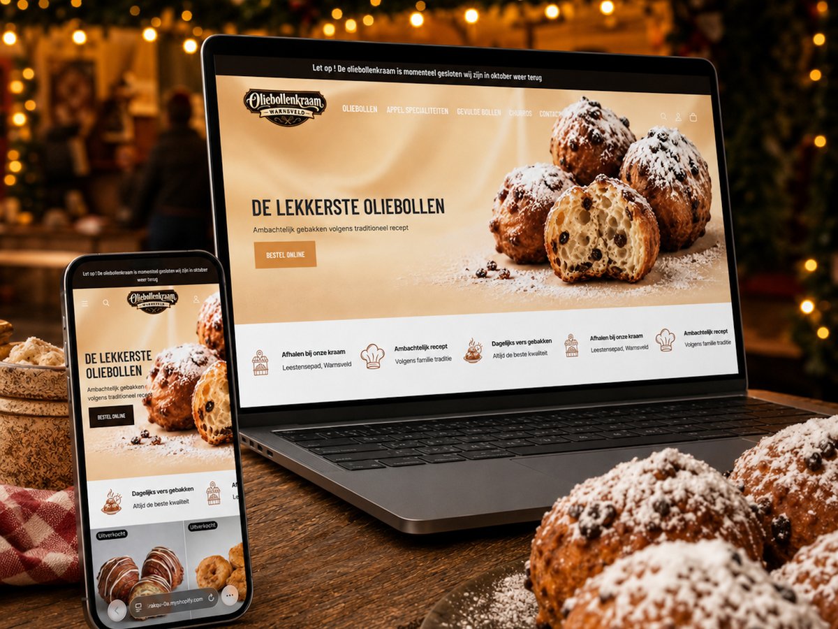 Website voor Oliebollenkraam