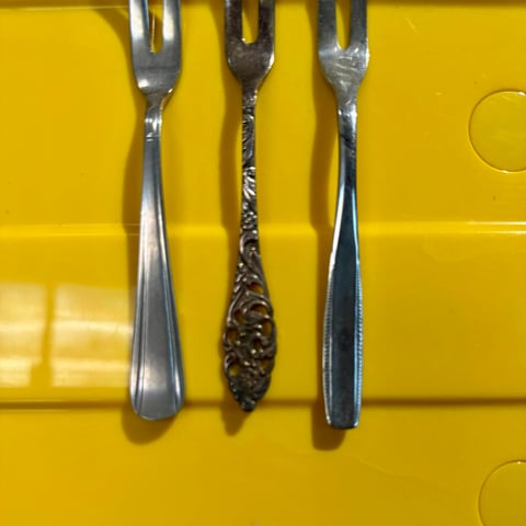 Oliebollenvorkjes plat set van 3, foto 3