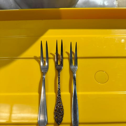 Oliebollenvorkjes plat set van 3