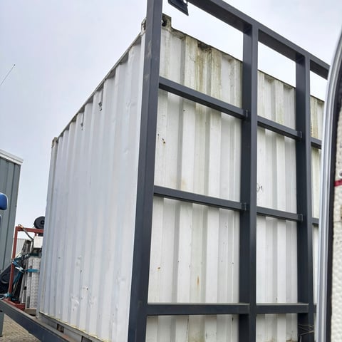 Bdf Afzetbak 8 Meter lang met Palfinger kraan