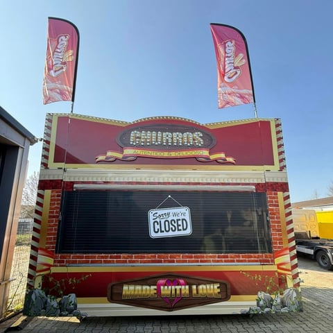 Startklare Churros foodtruck verkoopwagen